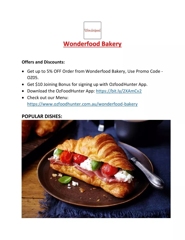 wonderfood bakery