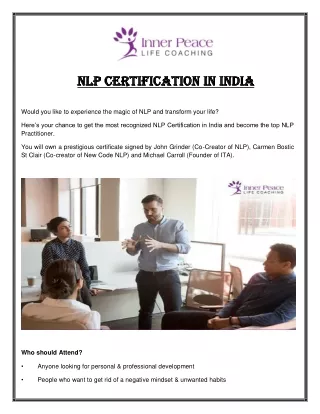 NLP Certification In India
