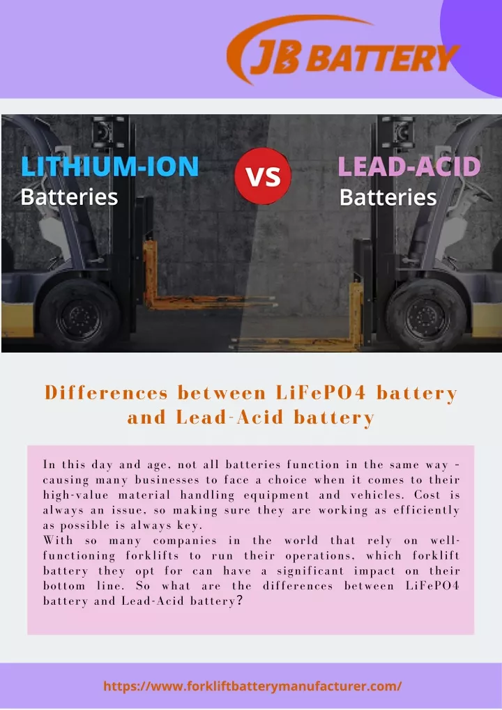 differences between lifepo4 battery and lead acid