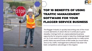 Top 10 Benefits of Using Traffic Management Software for Your Flagger Service Business