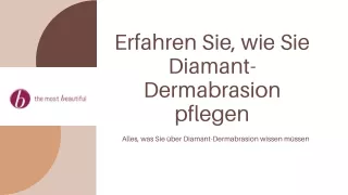 Diamant-Dermabrasion