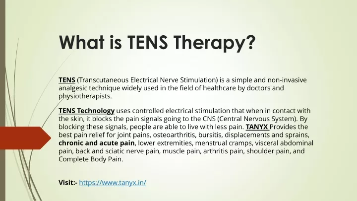 what is tens therapy