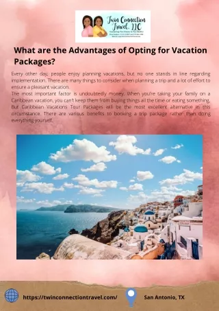 Caribbean Vacations Tour Packages - Twin Connection Travel