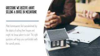 Questions We Receive About Selling a House in Melbourne