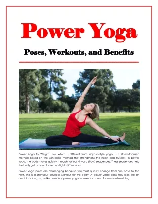 Power Yoga Poses, Workouts, and Benefits