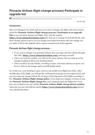 pinnacle airlines flight change process