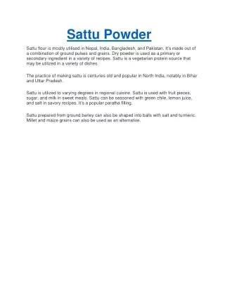 Sattu Powder