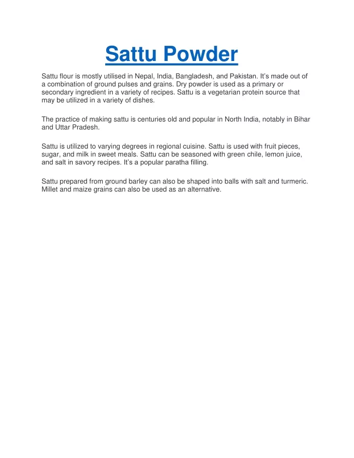 sattu powder