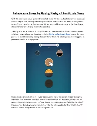 Slashy - A Fun Puzzle Game