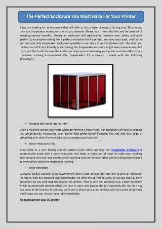 the perfect enclosure you must have for your