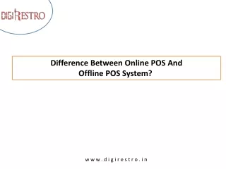 Difference Between Online POS And Offline POS System?