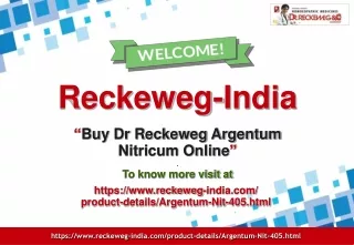 Buy Dr Reckeweg Argentum Nitricum Online
