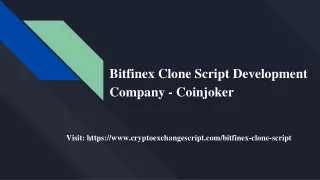Bitfinex clone script development company - Coinjoker