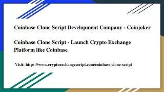 Coinbase Clone Script Development Company - Coinjoker