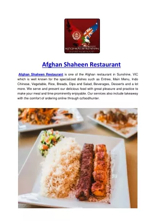 afghan shaheen restaurant afghan shaheen