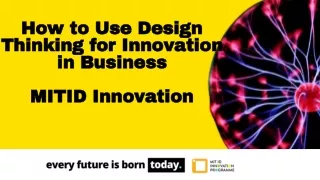 how to use design thinking for innovation