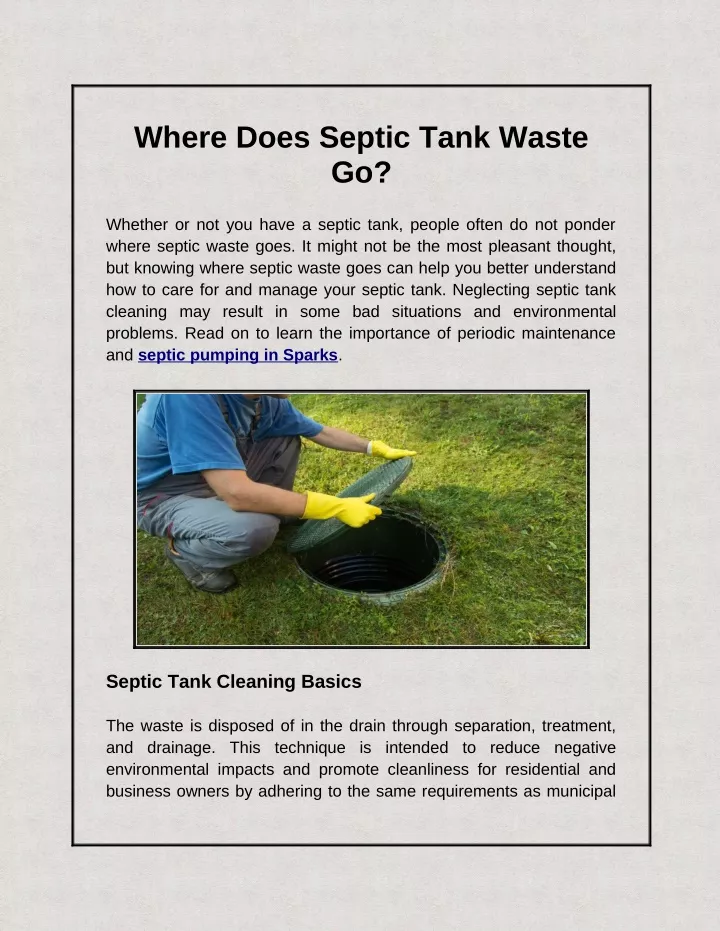 where does septic tank waste go
