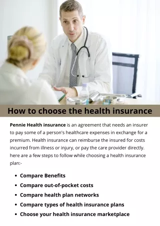 How to choose the health insurance