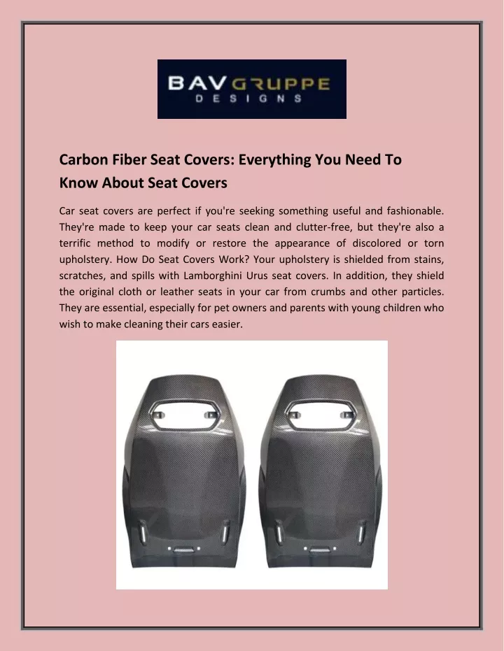 carbon fiber seat covers everything you need
