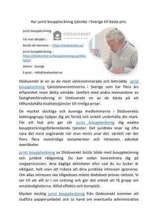jurist bouppteckning