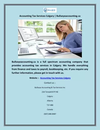 Accounting Tax Services Calgary | Bullseyeaccounting.ca