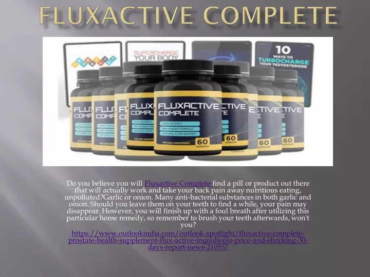 do you believe you will fluxactive complete find