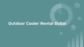 Outdoor Cooler Rental Dubai