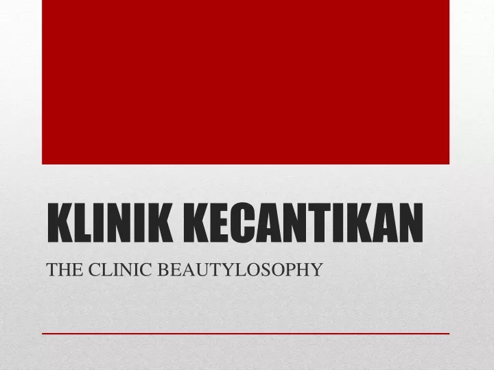 klinik kecantikan