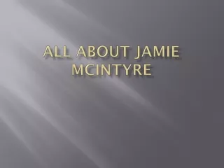 all about jamie mcintyre