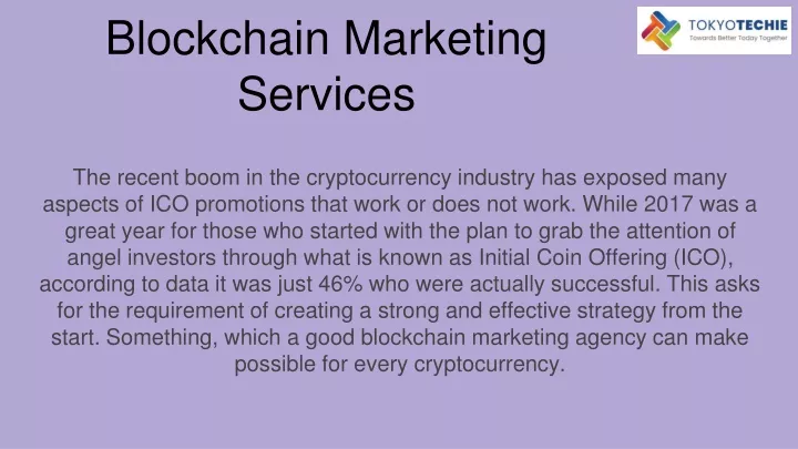 blockchain marketing services