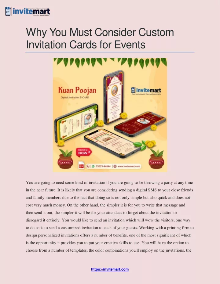 why you must consider custom invitation cards