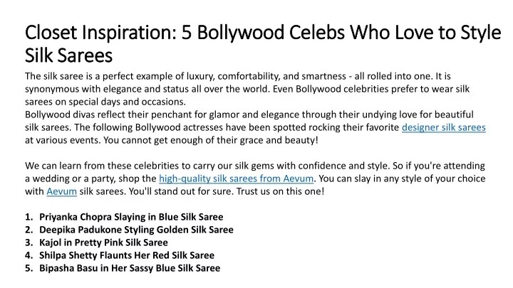 closet inspiration 5 bollywood celebs who love to style silk sarees