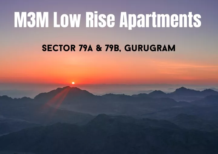 m3m low rise apartments sector 79a 79b gurugram