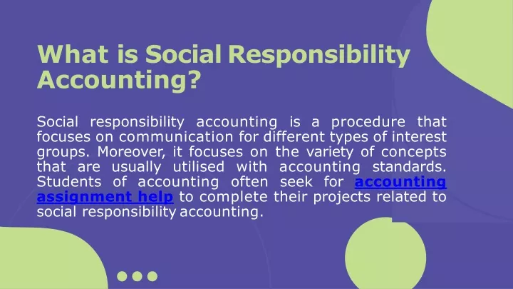 what is social responsibility accounting