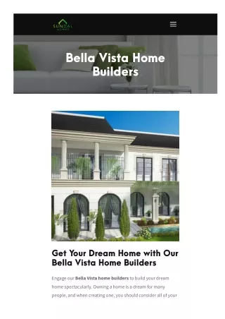 Bella Vista Home Builders