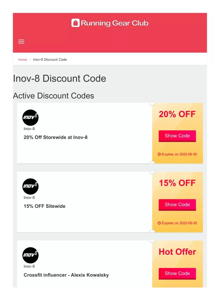 home inov 8 discount code