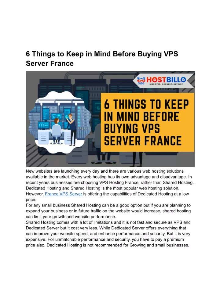 6 things to keep in mind before buying vps server