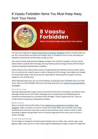 8 Vaastu Forbidden Items You Must Keep Away from Your Home