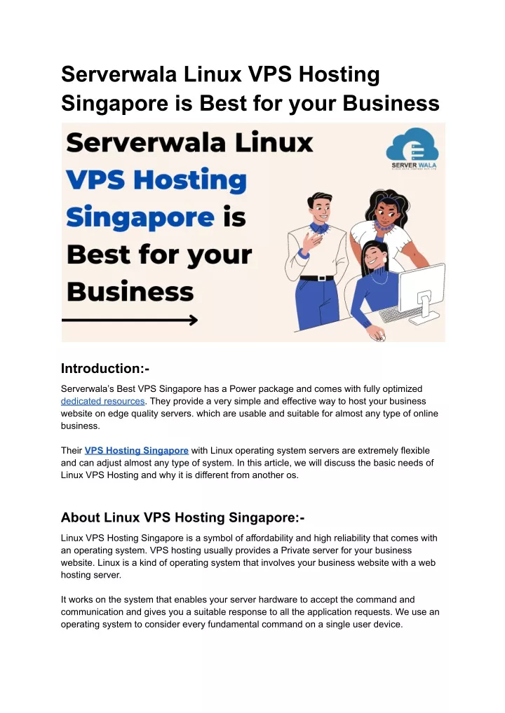 serverwala linux vps hosting singapore is best