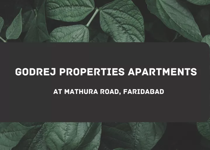 godrej properties apartments