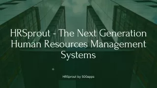 Human Resources Management Systems