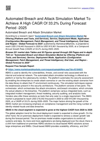 Automated Breach and Attack Simulation Market Size Is Estimated To Rise