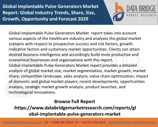global implantable pulse generators market report