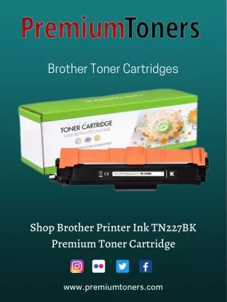 Shop Brother Printer Ink TN227BK Premium Toner Cartridge