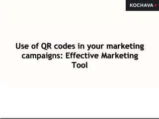 use of qr codes in your marketing campaigns