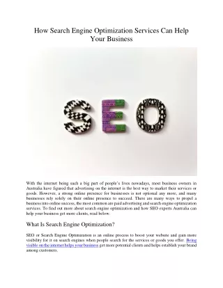 how search engine optimization services can help