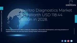 In-Vitro Diagnostics Market Size Worth USD 118.44 Billion in 2028.