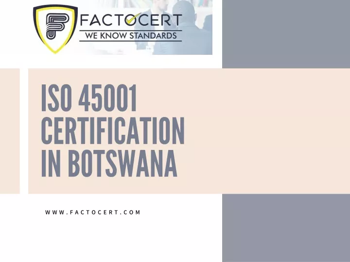 iso 45001 certification in botswana