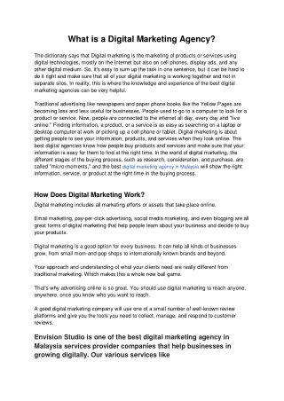 what is a digital marketing agency