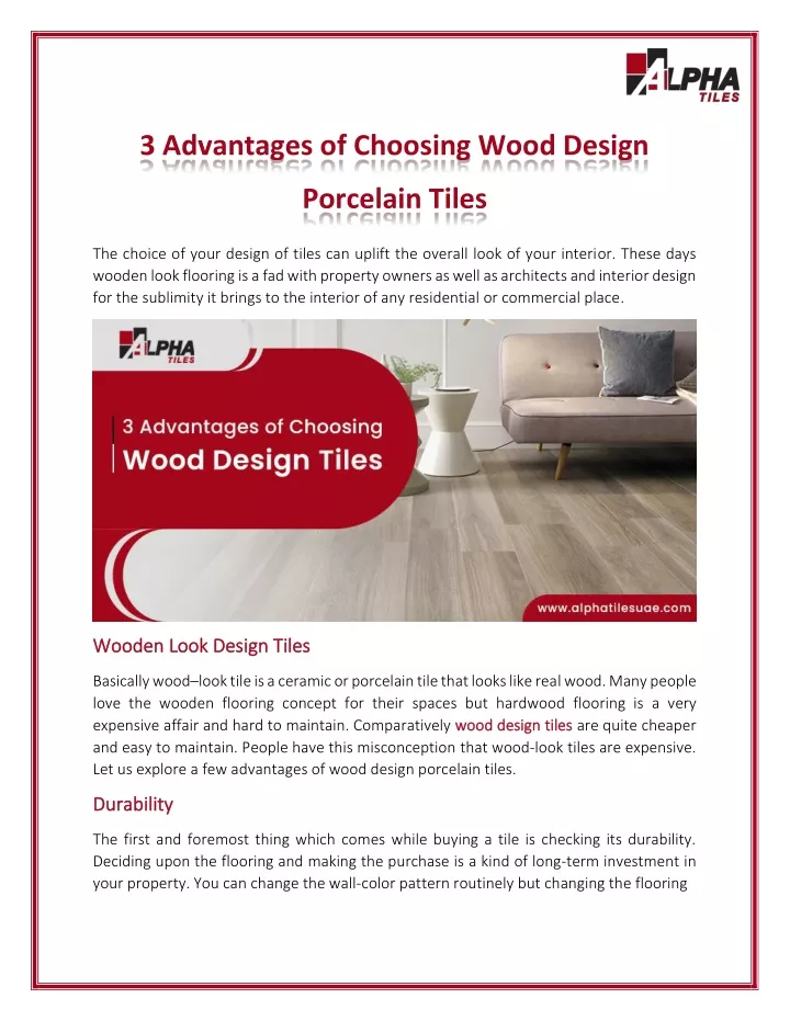 3 advantages of choosing wood design